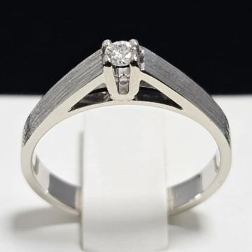 ZLATNI PRSTEN S DIJAMANTOM 0.06ct 14K / R1, RATE !