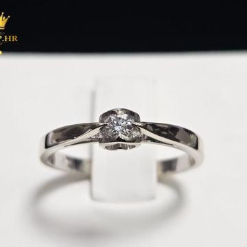 ZLATNI PRSTEN S DIJAMANTOM 0.06ct 14K / R1, RATE !