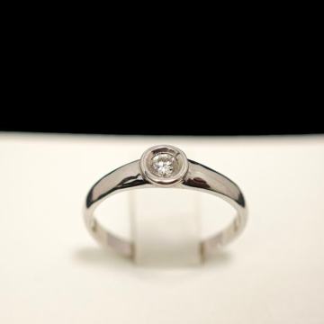 ZLATNI PRSTEN S DIJAMANTOM  - 0,07ct - 2,20G 14K / R1, RATE !!