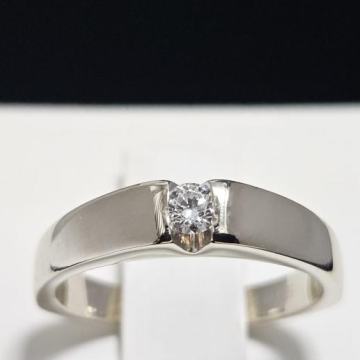 ZLATNI PRSTEN S DIJAMANTOM 0.08ct 14K / R1, RATE !