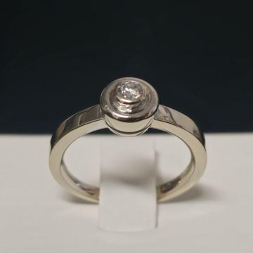 ZLATNI PRSTEN S DIJAMANTOM 0,10CT / R1, RATE !