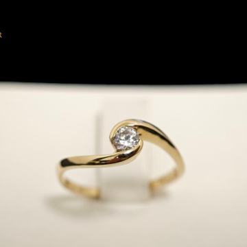 ZLATNI PRSTEN S DIJAMANTOM  - 0,18ct - 2,17G (14K) / R1, RATE !!