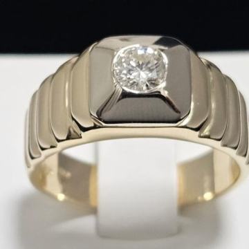 ZLATNI PRSTEN S DIJAMANTOM 0.33ct 14K / R1, RATE !