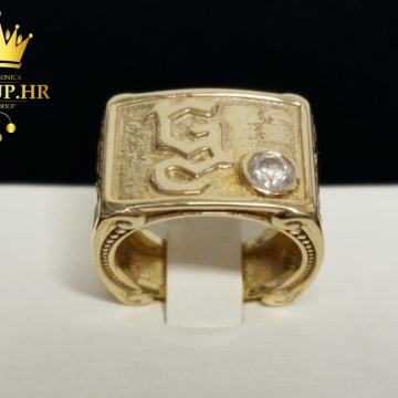 ZLATNI PRSTEN S DIJAMANTOM 0,33ct / R1, RATE !