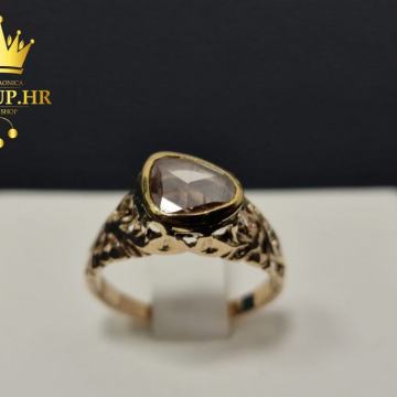 ZLATNI PRSTEN S DIJAMANTOM  - 0,5ct - 3,40G (14K) / R1, RATE !!