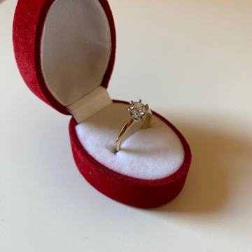 Zlatni prsten sa dijamantom 0,95 carat zlato 18 karatno (750)