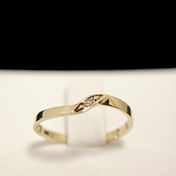 ZLATNI PRSTEN S DIJAMANTOM 1,49G 14K / R1, RATE !!