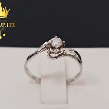 ZLATNI PRSTEN S DIJAMANTOM 0.162 ct, R1, RATE !!