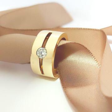 ZLATNI PRSTEN S DIJAMANTOM 14K 19.64G 0.36ct / R1, RATE !