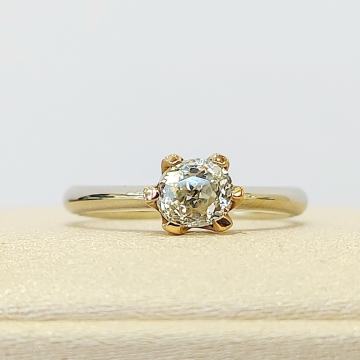 ZLATNI PRSTEN SA DIJAMANTOM 0.65ct 14K 2.89G ***DO 24 RATE*** R1!