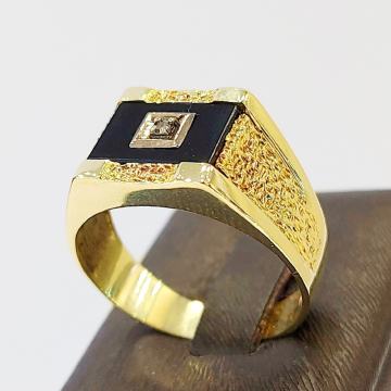 ZLATNI PRSTEN SA DIJAMANTOM 14K 5.62G ***DO 24 RATE*** R1!