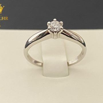 ZLATNI PRSTEN S DIJAMANTOM 0,24ct 14K / R1, RATE !!