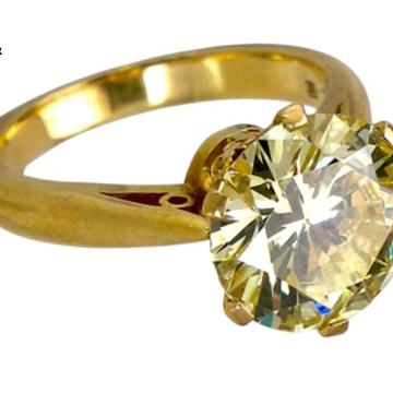 ZLATNI PRSTEN S DIJAMANTOM 4.05ct Fancy Yellow natural color