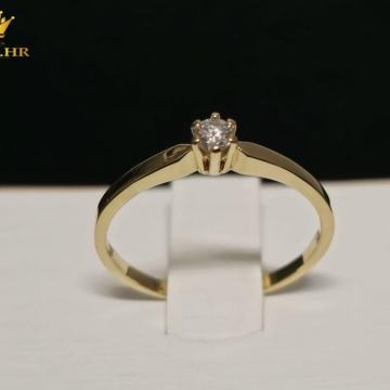 ZLATNI PRSTEN S DIJMANTOM (18K) 0,10ct  / R1, RATE !