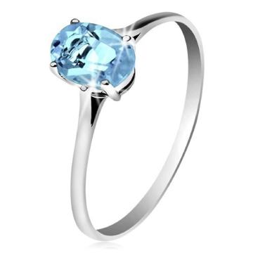 Zlatni Prsten sa Ovalnim Svjetlucavim Topazom
Plave boje