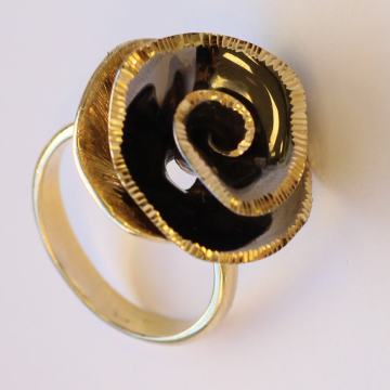 ZLATNI PRSTEN RUŽA 14K (585) 9,86 grama NOVO • GOLD SHOP •