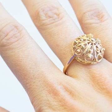 ZLATNI PRSTEN ŠIBENSKI BOTUN 14K (585) 3,83 grama NOVO • GOLD SHOP •