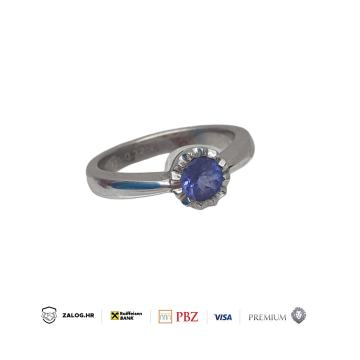 ZLATNI PRSTEN SA TANZANITOM 14K 3,29G 0.32CT ***DO 24 RATE*** R1!
