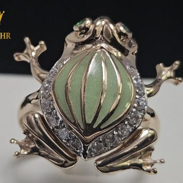 ZLATNI PRSTEN ŽABICA 14K 7.96G / R1, RATE !