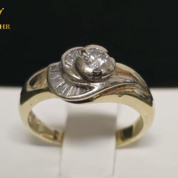 ZLATNI PRSTEN S DIJAMANTIMA 0,16ct / R1, RATE !