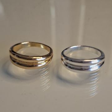 ZLATNI I SREBRNI PRSTEN VEL. L - NOVO