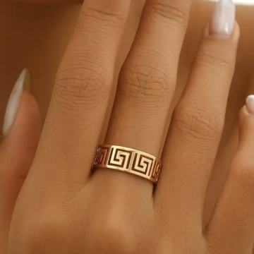 ZLATNI I SREBRNI PRSTEN VEL UNI  - NOVO