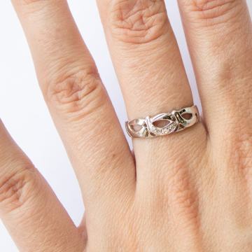 ZLATNI ŽENSKI PRSTEN S CIRKONIMA 14K (585) 1,92g NOVO • GOLD SHOP •