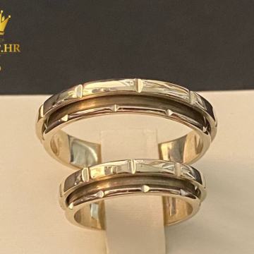 ZLATNO PRSTENJE "ZA NJU I NJEGA" 9,70g 14K / R1, RATE!