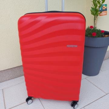 American Tourister kofer Oceanfront, crveni, 78 cm, 4 kotača
