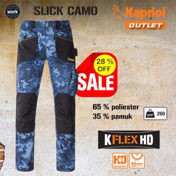 HLAČE SLICK CAMO PLAVE