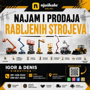 NAJAM/ PRODAJA*Auto Košare*16,18,20,22 M*SAMOHODNE 4X4 PLATFORME*