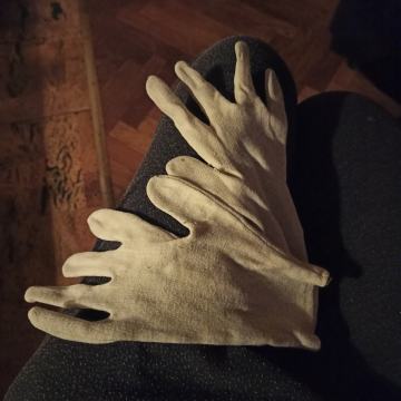 pamučne bijele rukavice