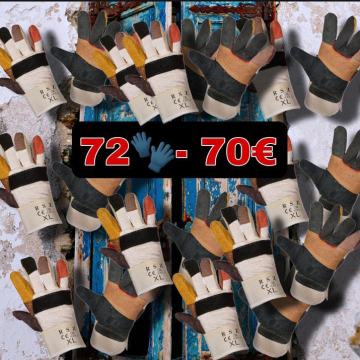 ZAŠTITNE KOŽNE RADNE RUKAVICE WORK - 72 PARA = 70 €