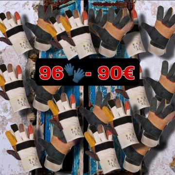 ZAŠTITNE KOŽNE RADNE RUKAVICE WORK - 96 PARA = 90 €