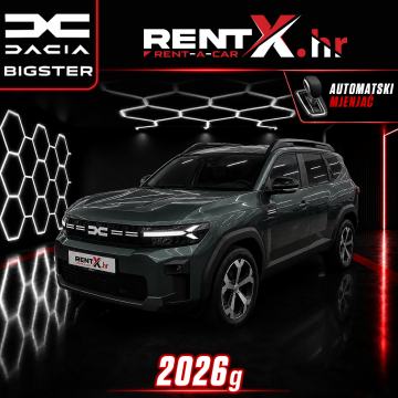 ►Rent-A-Car - Dacia Bigster 2026g AUTOMATIK - rentx.hr - Već od 35€◄