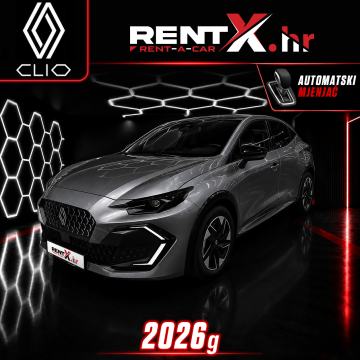 ►Rent-A-Car - Renault Clio 2026g AUTOMATIK - rentx.hr - Već od 25€◄