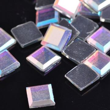 DMC 10x10mm Square Iron On Hotfix Crystal Clear AB