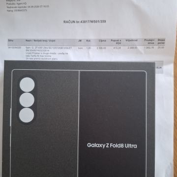 SAMSUNG Z FOLD 8 ULTRA 512GB TVORNIČKI ZAPAKIRANO