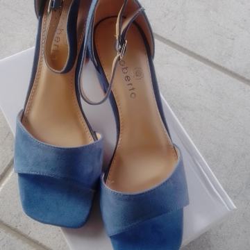 2+1 gratis! Moderne plave ženske sandale s remenčićima, br.37