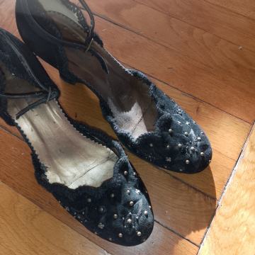 Crne sandale- puna peta- POVOLJNO