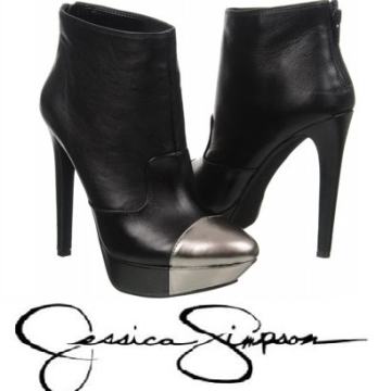 JESSICA SIMPSON crne kožne gležnjače platforme 40 i pNOVE u ori.kutiji