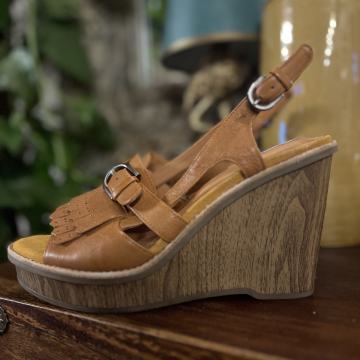 Geox ženske kožne sandale na platformu