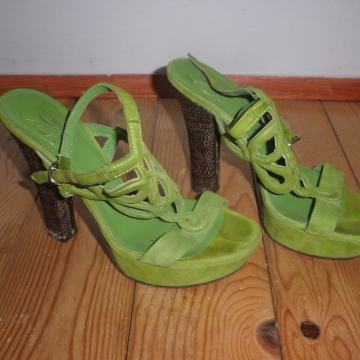 GIANCARLO PAOLI - ŽENSKE LAGANE KOŽNE CIPELE / SANDALE 38