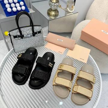 Japanke, sandale Miu miu, prirodna koža