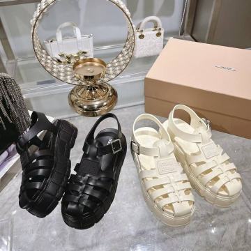 Japanke, sandale Miu miu, prirodna koža