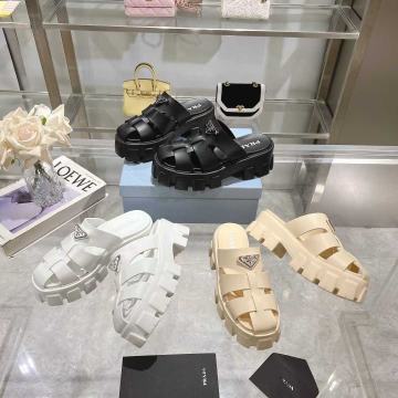 Japanke, sandale Prada, prirodna koža