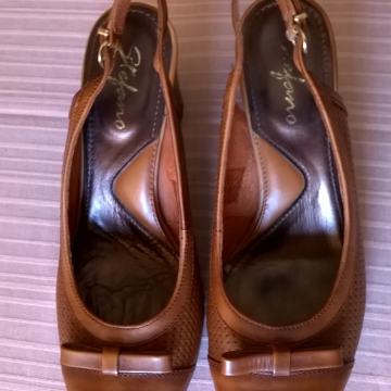 KOŽNE SMEĐE POLUSANDALE "STEFANO" - VEL.39