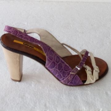 % MANAS LEA FOSCATI kroko sandale od prave kože/ vel. 38