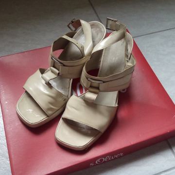 Sandale peta, koža, bež boja