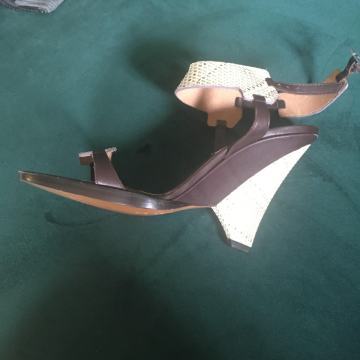 Sandale POLINI ,kozne sa dijelom zmijske koze(piton)